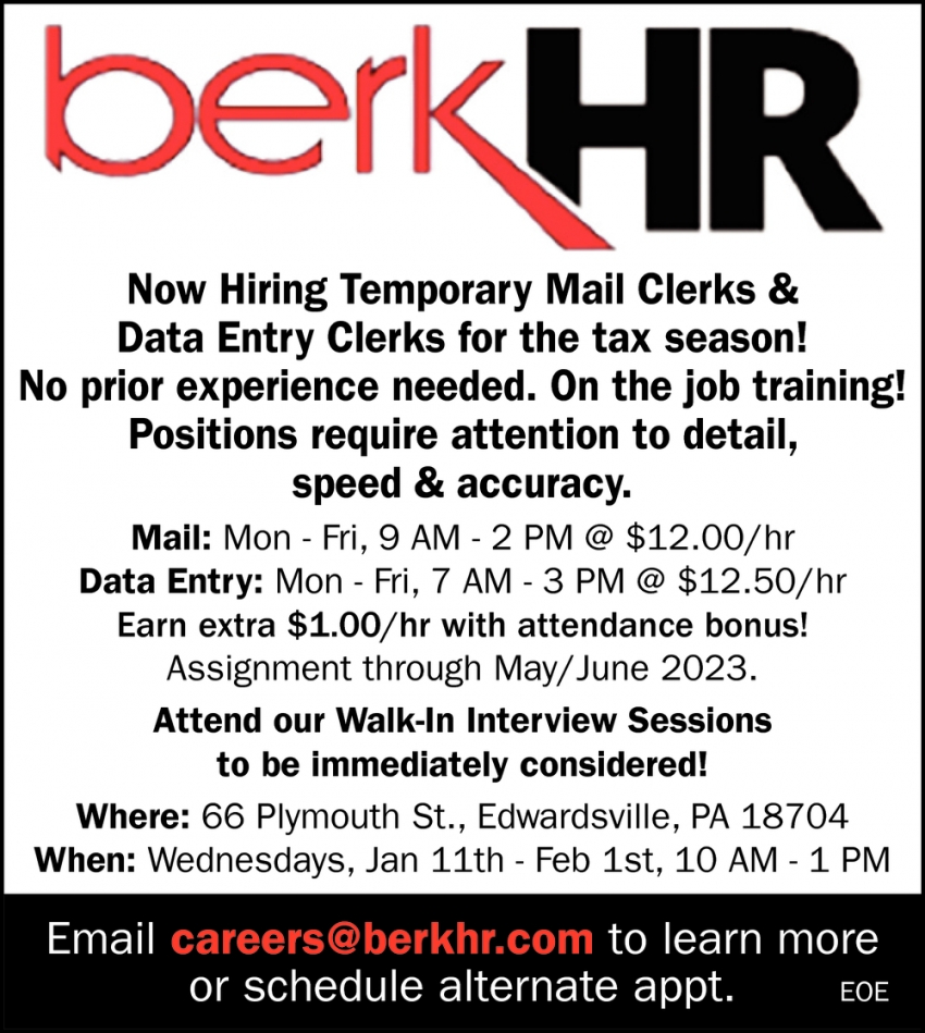 temporary-mail-data-entry-clerks-berk-hr