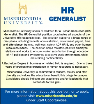 Hr Jobs In Dallas >> Hr Generalist Misericordia University Hr Jobs In Dallas >> Hr Generalist Misericordia University